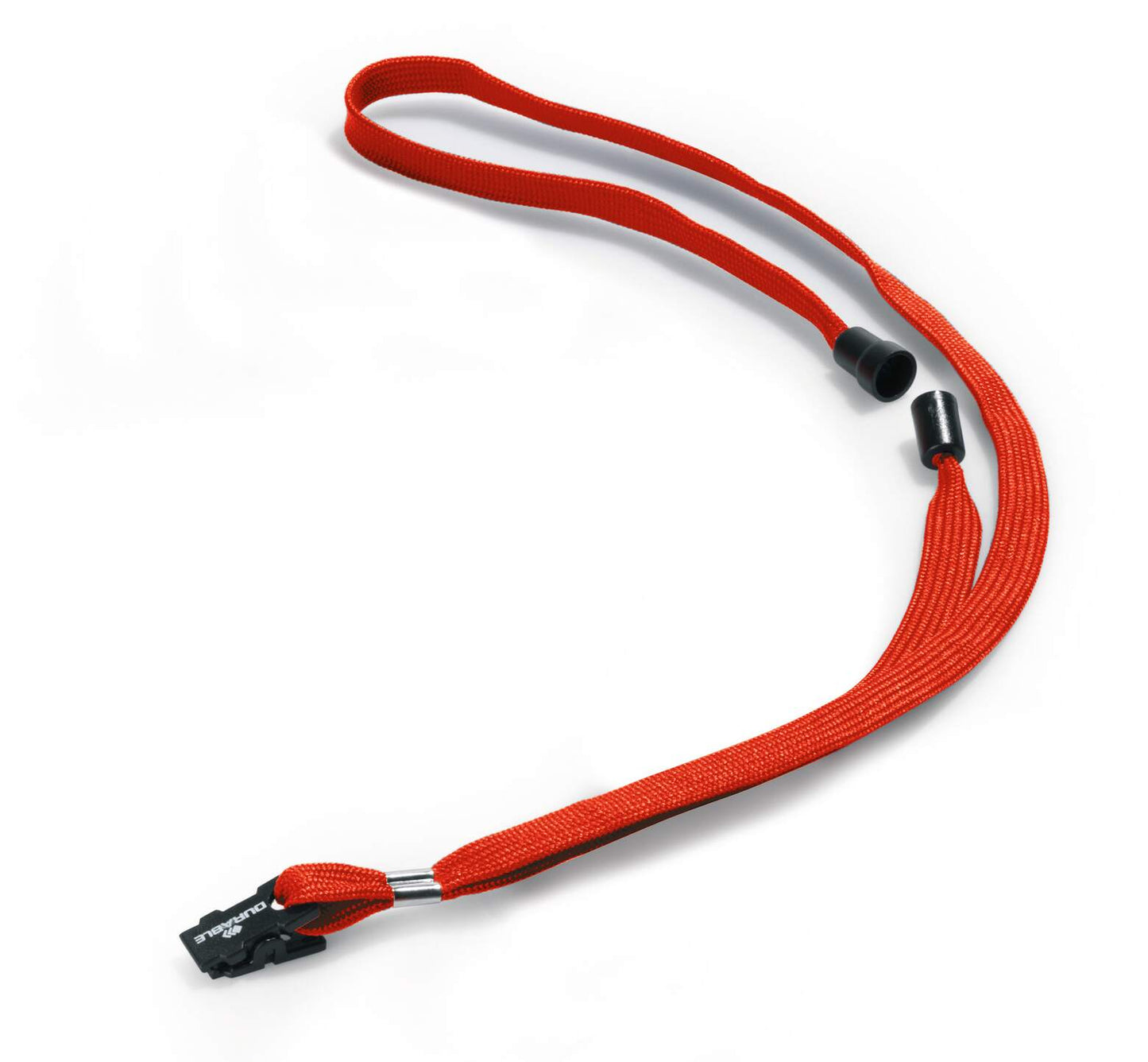 Durable Textile Lanyard 10 With PLAstic Clip Red (Pack Of 10)