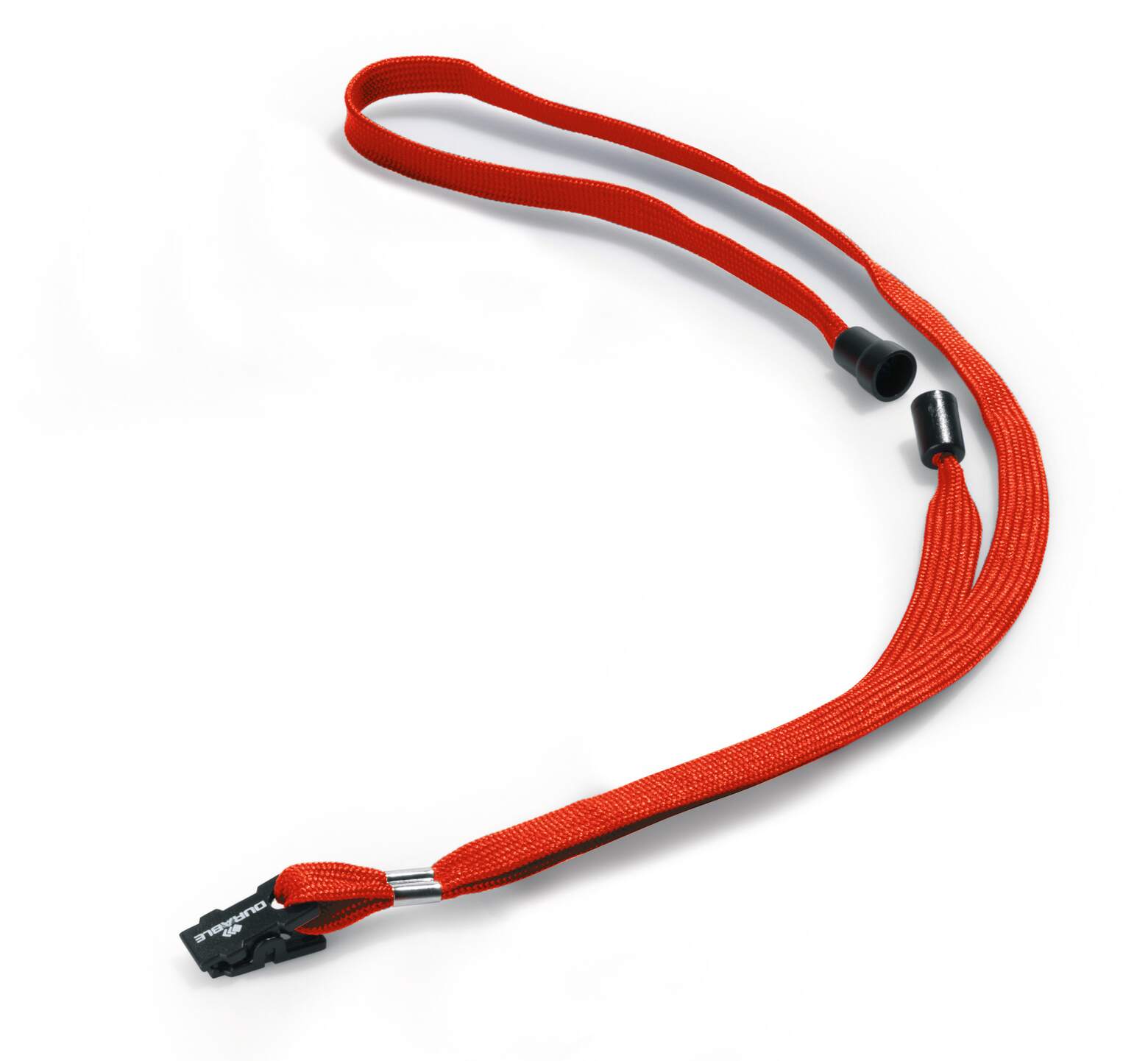 Durable Textile Lanyard 10 With PLAstic Clip Red (Pack Of 10)