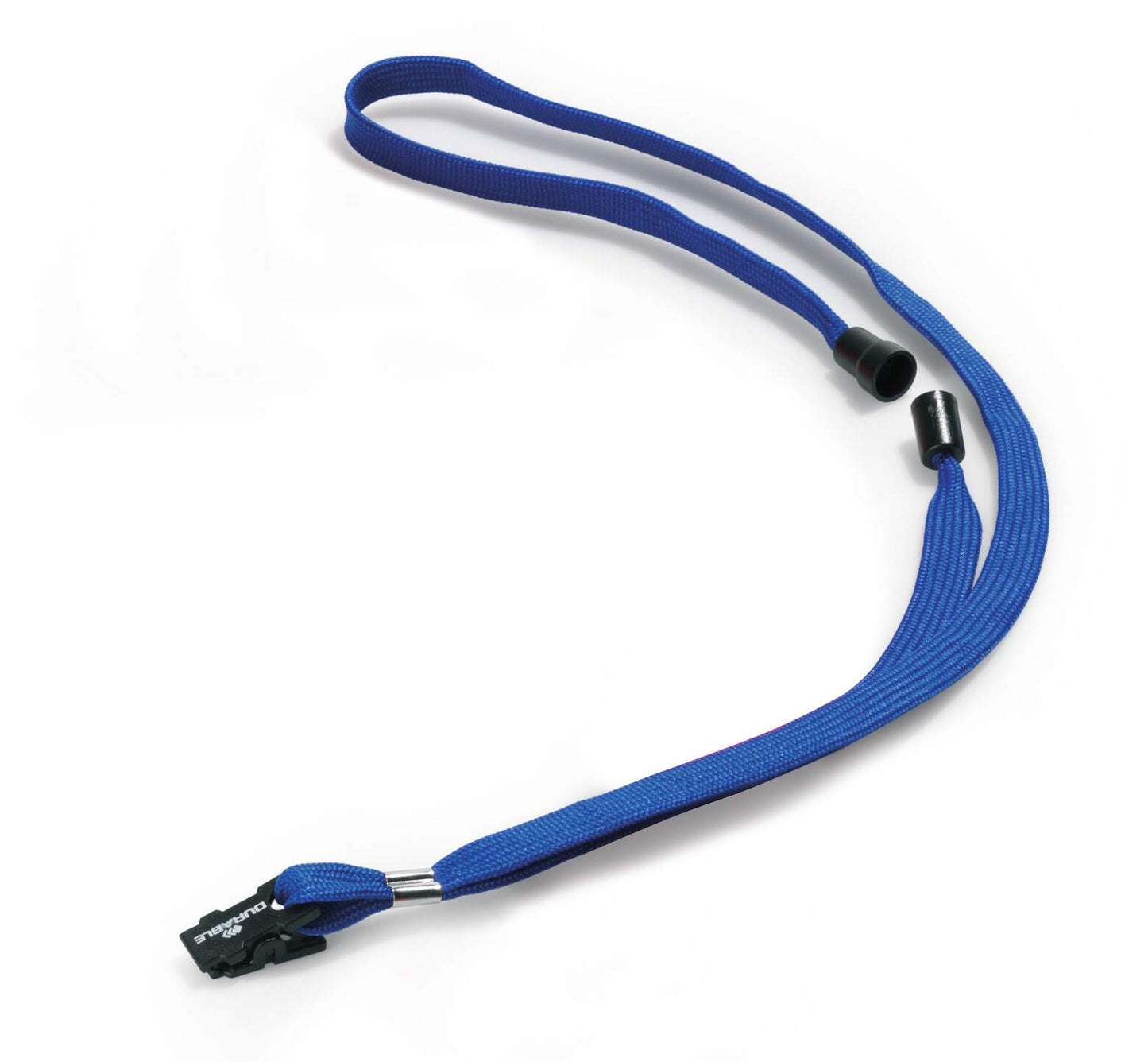 Durable Textile Lanyard 10 With PLAstic Clip Dark Blue (Pack Of 10)