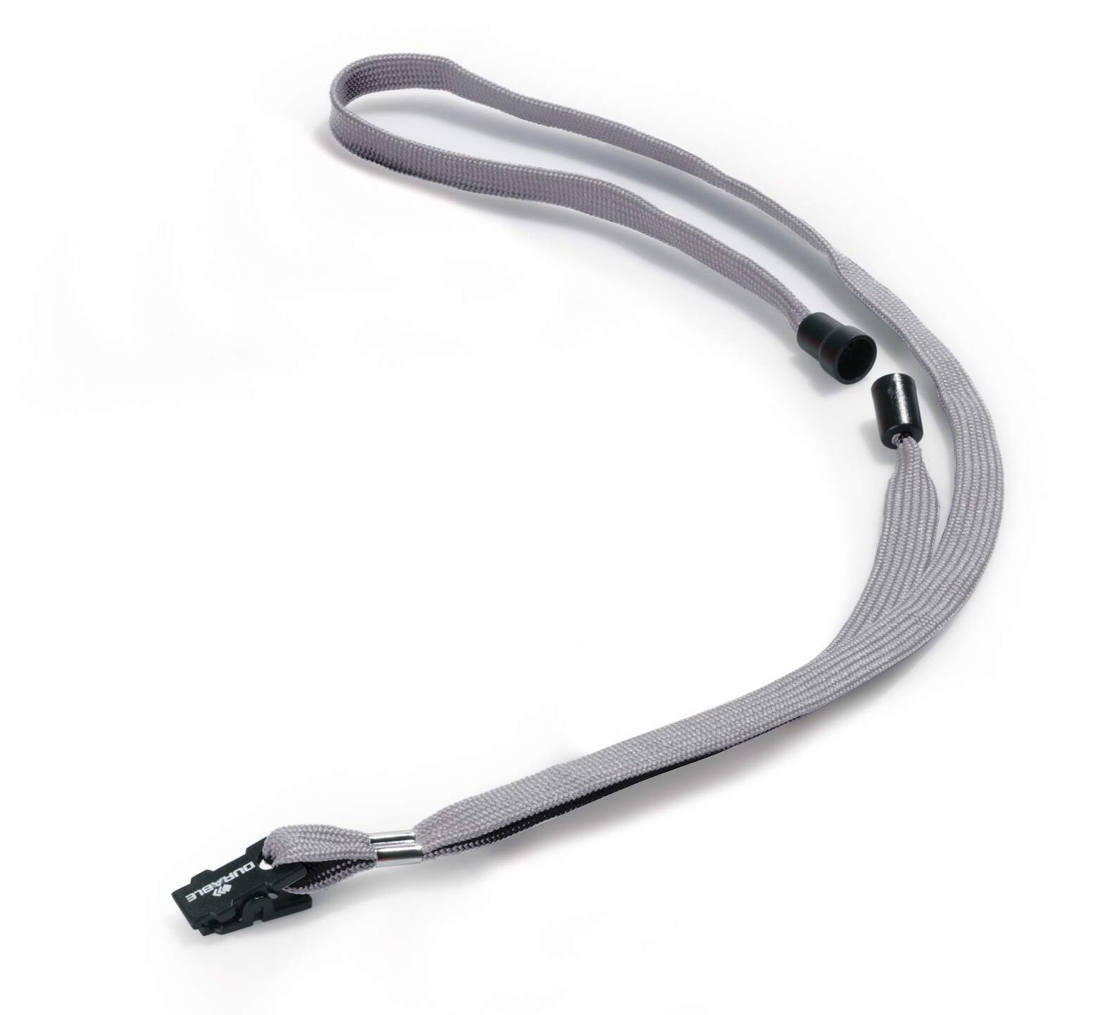 Durable Textile Lanyard 10 With PLAstic Clip Grey (Pack Of 10)