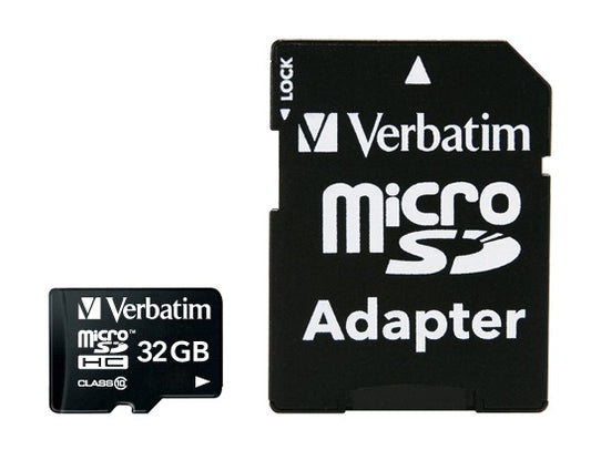 Verbatim Premium 32GB Micro Sd Card + Adaptor, Sdhc, Ush-I, Class 10, U1, V10