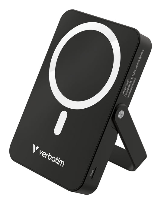 Verbatim Charge ‘N’ Go Power Bank with Stand Magnetic Wireless 10000mAh - Black