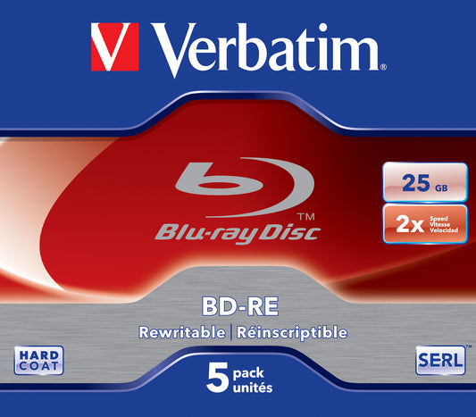 Verbatim Blu-Ray Bd-Re Sl 25GB 5PACK