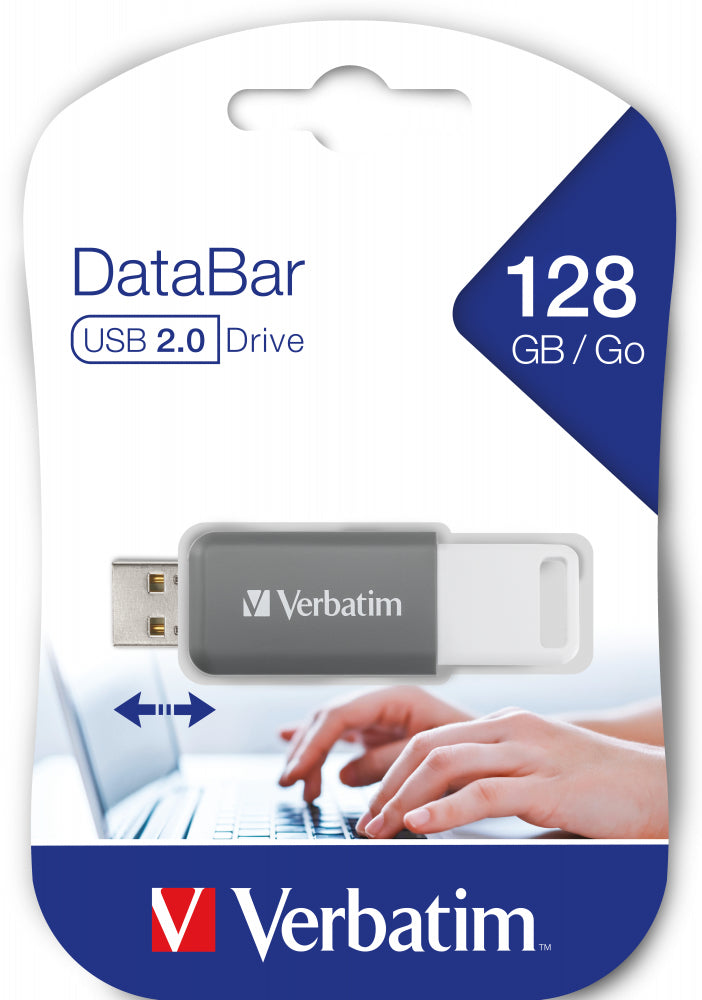 Verbatim Databar USB 2.0 Drive Grey 128GB – view 3
