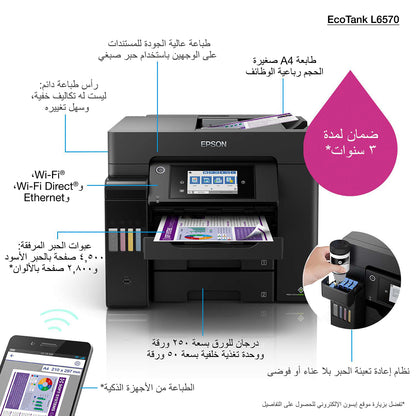 Epson A4 Ecotank Colour 4 In 1 Inktank Printer – view 5
