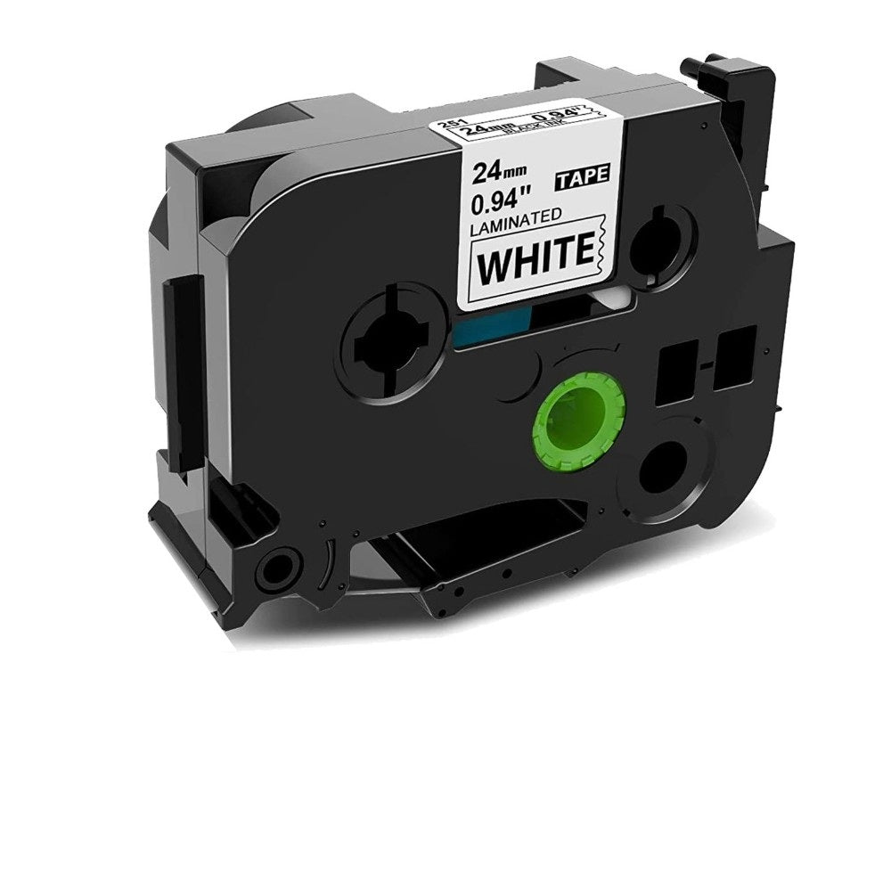 Compatible Brother Laminated Tape 24mm X 8m Black On White Tz tze Tape