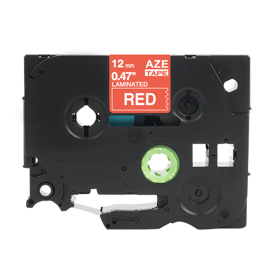 Compatible Brother Laminated Tape 12mm X 8m White On Red Tz tze