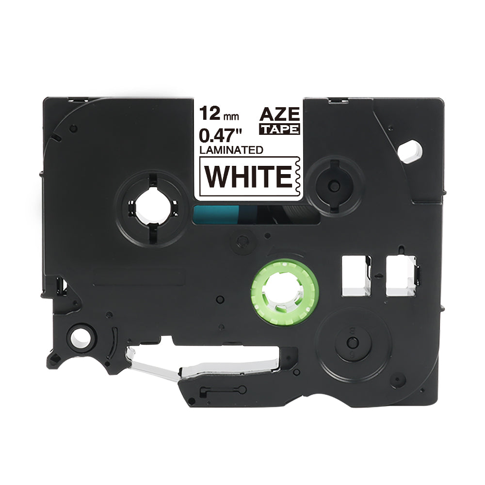 Compatible Brother Laminated Tape 12mm X 8m Black On White Tz tze Tape