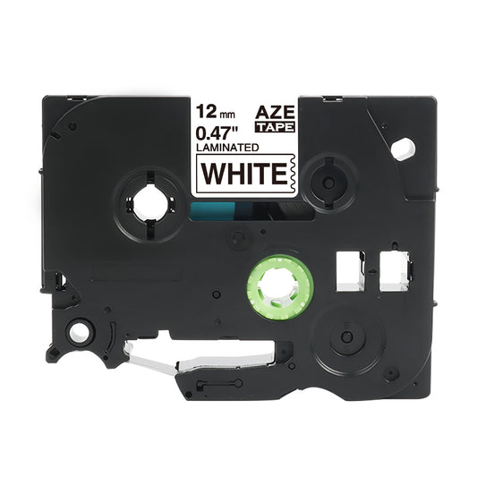 Compatible Brother Laminated Tape 12mm X 8m Black On White Tz tze Tape