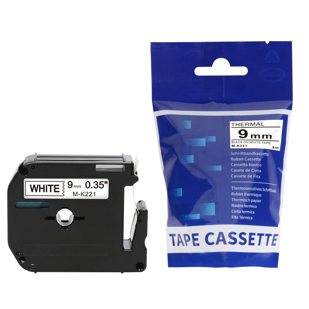 Compatible Brother Non-laminated Tape (8m X 9mm) Black On White