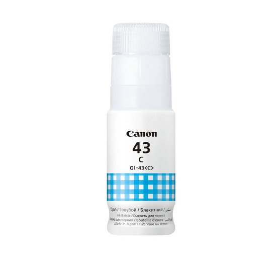 Canon Gi-43 Cyan Ink Bottle For G540 G640 - Yield Of 3 700 A4 Colour Or 3 800 4 X 6 Photos