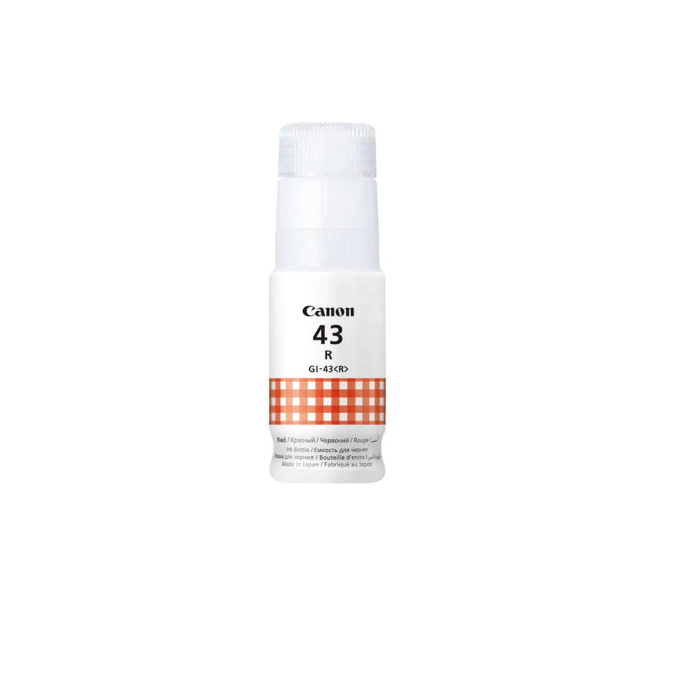 Canon Gi-43 Red Ink Bottle For G540 G640 - Yield Of 3 700 A4 Colour Or 3 800 4 X 6 Photos