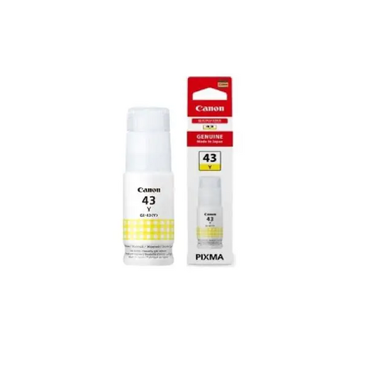 Canon Gi-43 Yellow Ink Bottle For G540 G640 - Yield Of 3 700 A4 Colour Or 3 800 4 X 6 Photos