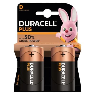 Duracell Mainline Plus D 2s (10 Pack) LR20 MN1300