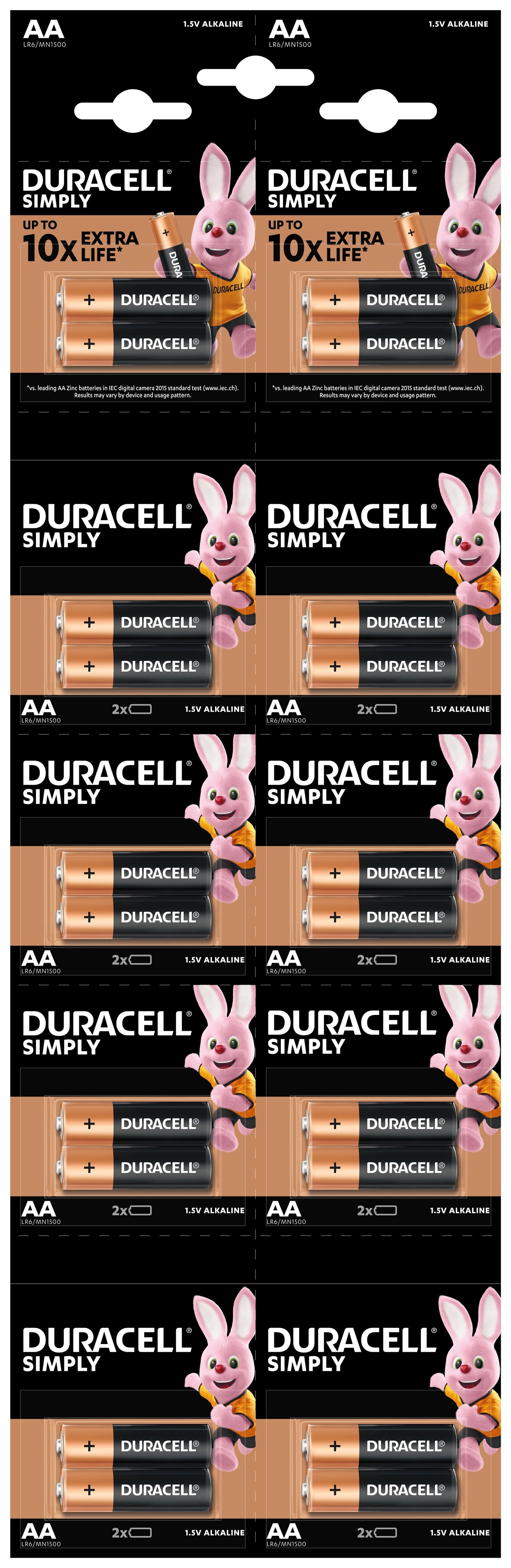 Duracell Simply AA 5s (20 Pack) LR6 MN1500