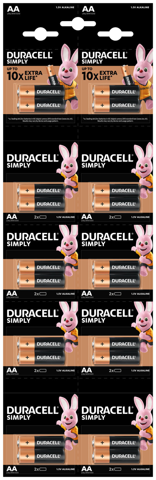 Duracell Simply AA 5s (20 Pack) LR6 MN1500