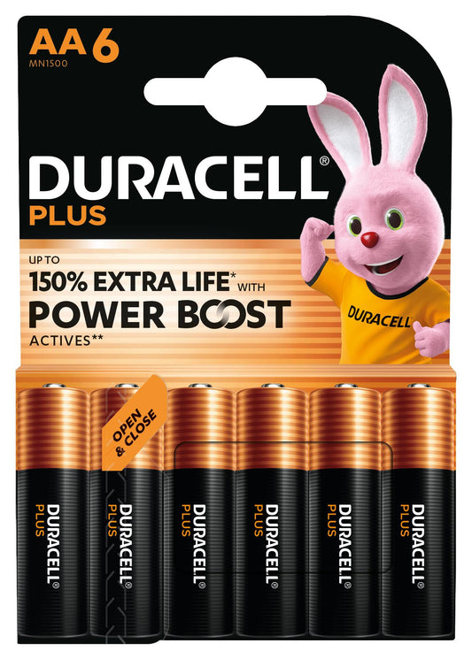 Duracell Plus AA 6 Power Boost (10 Pack)