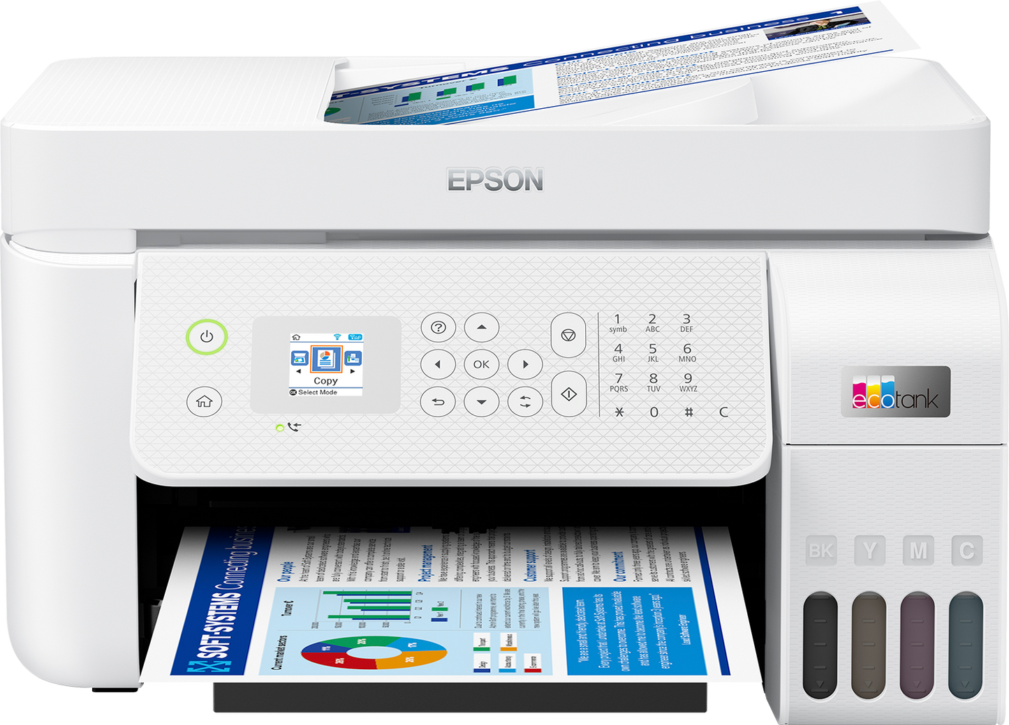 Epson A4 Ecotank Colour 4 In 1 Inktank Printer With Adfwifi