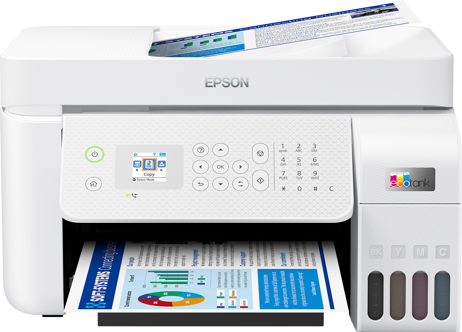 Epson A4 Ecotank Colour 4 In 1 Inktank Printer With Adfwifi