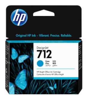 HP 712 29ml Original Cyan Designjet Ink Cartridge For T200 And T600