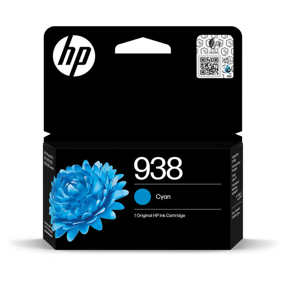 HP 938 Original Cyan Ink Cartridge For HP Officejet Pro 9110b 9120 All in one 9120b All in one 9130 All in one 9130b All in one 9110b 9700 9700e Pr...