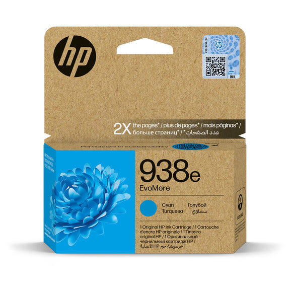HP 938e Evomore Original Cyan Ink Cartridge For HP Officejet Pro 9110b 9120 All in one 9120b All in one 9130 All in one 9130b All in one 9110b 9700...