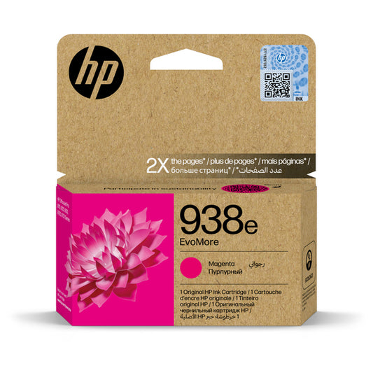 HP Blister 938E Evomore Original Magenta Ink Cartridge For HP Blister Officejet Pro 9110B 9120 All In One 9...