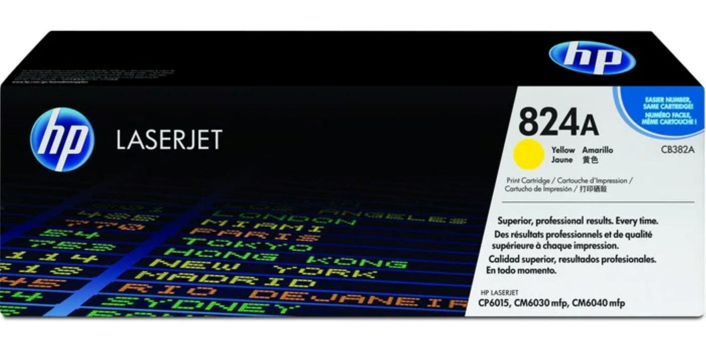 HP 824a Original Yellow Laserjet Toner Cartridge For HP Color Laserjet Cp6015 cm6030 cm6040