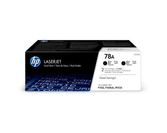 HP 78a Original Black Dual Pack Laserjet Toner Cartridge For HP Laserjet P1566 p1606 m1536 Mfp