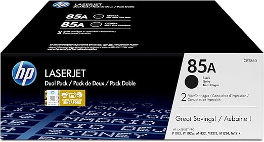 HP 85a Original Black Dual Pack Laserjet Toner Cartridge For HP Laserjet Pro Mfp M125 Mfp M127 P1102 P1102w P1109 Mfp M1132 Mfp M1212 Mfp M1214 Mfp...