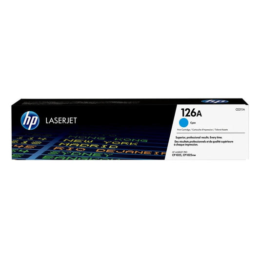 HP 126A Original Cyan Laserjet Toner Cartridge For Clj Cp1025 Clj Pro 100 Color Mfp M175 Clj Pro 200 Color...