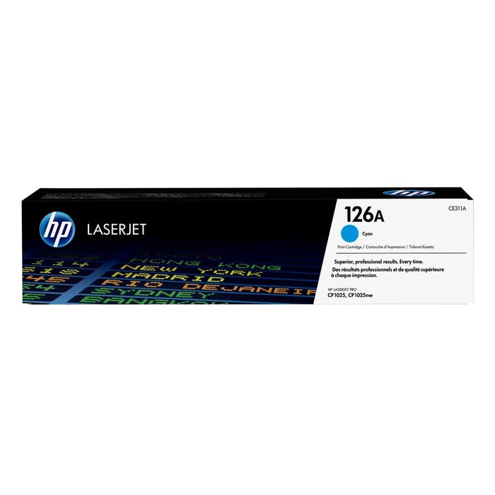 HP 126a Original Cyan Laserjet Toner Cartridge For Clj Cp1025 clj Pro 100 color Mfp M175 clj Pro 200 color Mfp M275