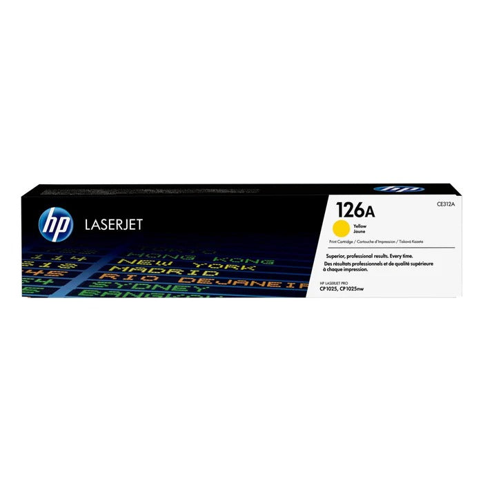 HP 126a Original Yellow Laserjet Toner Cartridge For Clj Cp1025 clj Pro 100 color Mfp M175 clj Pro 200 color Mfp M275