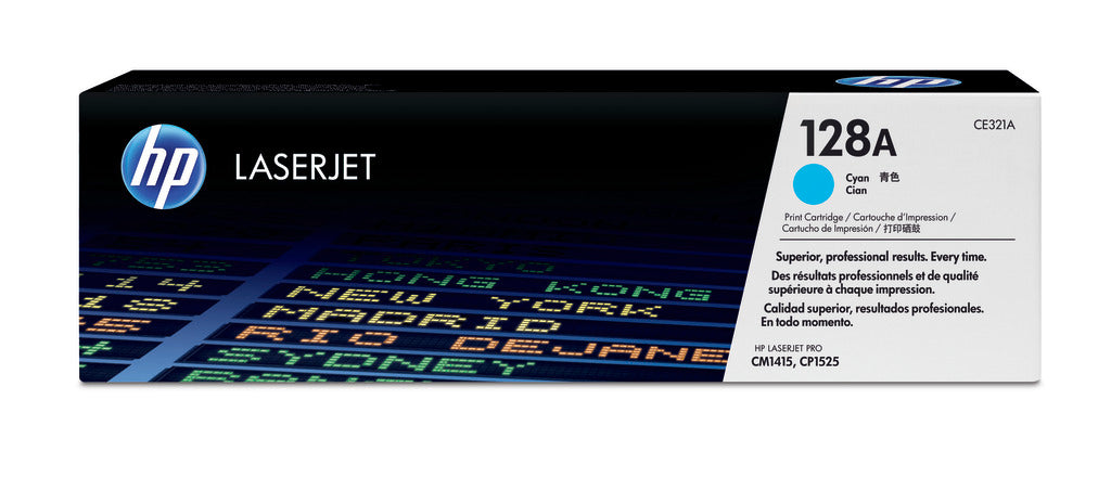 HP 128a Original Cyan Laserjet Toner Cartridge For Clj Cp1525 cm1415mfp