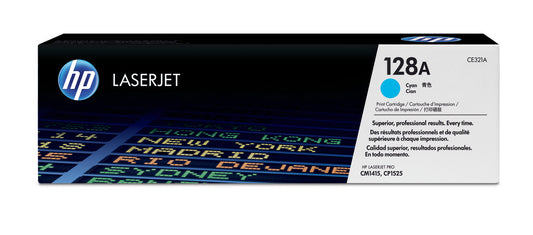 HP 128a Original Cyan Laserjet Toner Cartridge For Clj Cp1525 cm1415mfp
