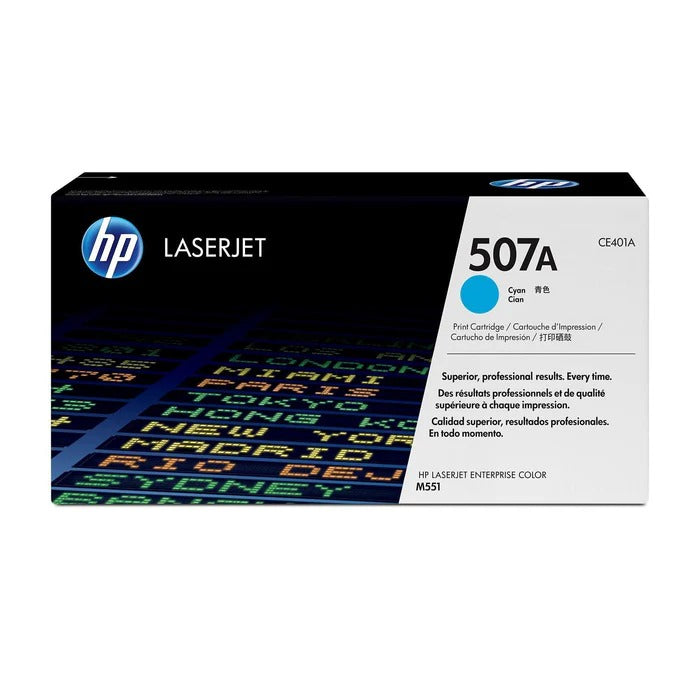 HP 507a Original Cyan Laserjet Toner Cartridge For HP Color Laserjet Mfp M570 m551 m575