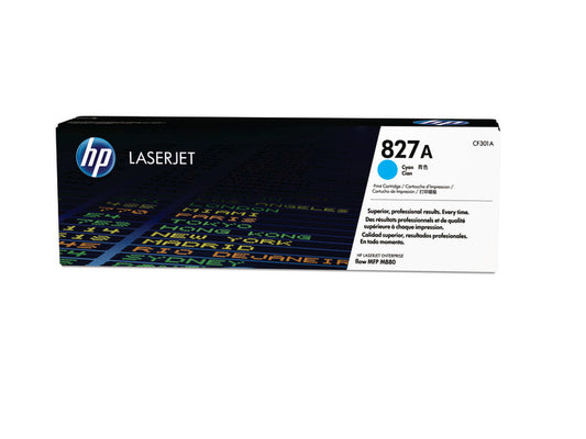 HP 827a Original Cyan Laserjet Toner Cartridge For HP Color Laserjet M880