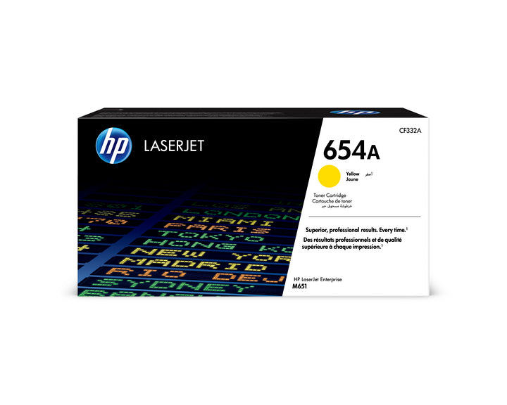 HP 654a Original Yellow Laserjet Toner Cartridge For HP Color Laserjet M651