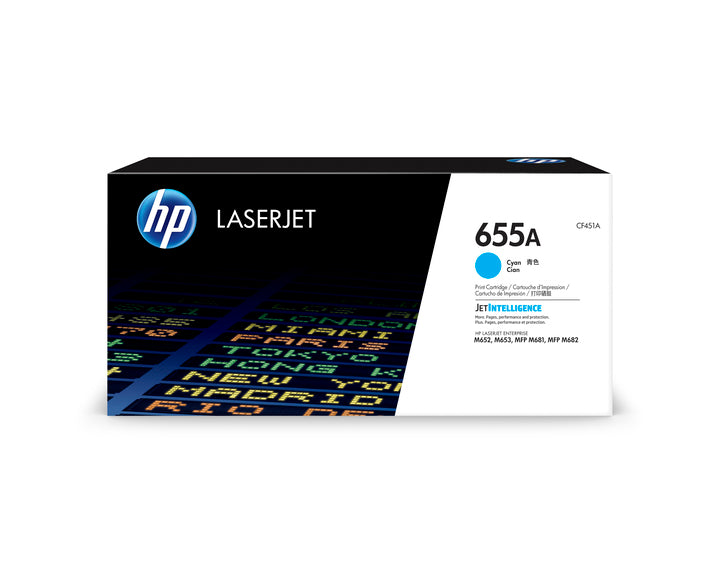 HP 655A Original Cyan Laserjet Toner Cartridge For HP Color Laserjet M652 M653 M681 M682 E65050 E65060 E651...