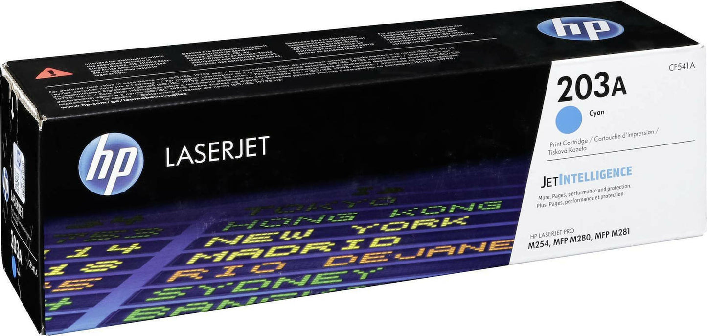 HP 203a Original Cyan Laserjet Toner Cartridge For HP Color Laserjet Pro M 254 Mfp M280 281