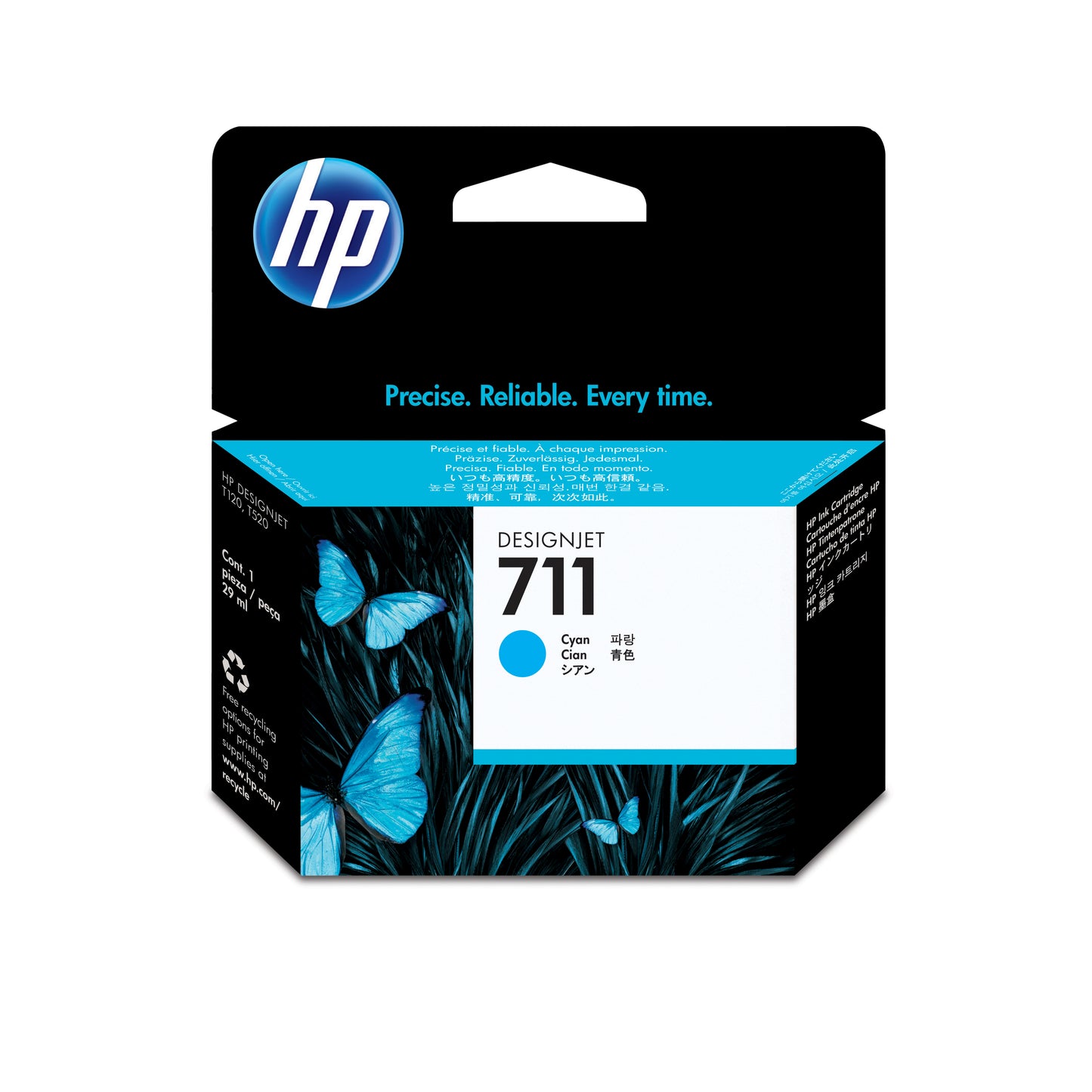 HP 711 29ml Original Cyan Ink Cartridge Designjet For T120 Series