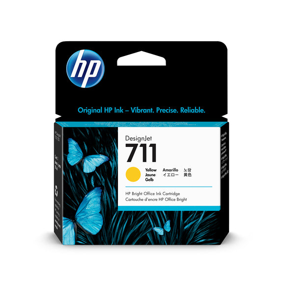 HP 711 29ml Original Yellow Ink Cartridge For Designjet T120 Series