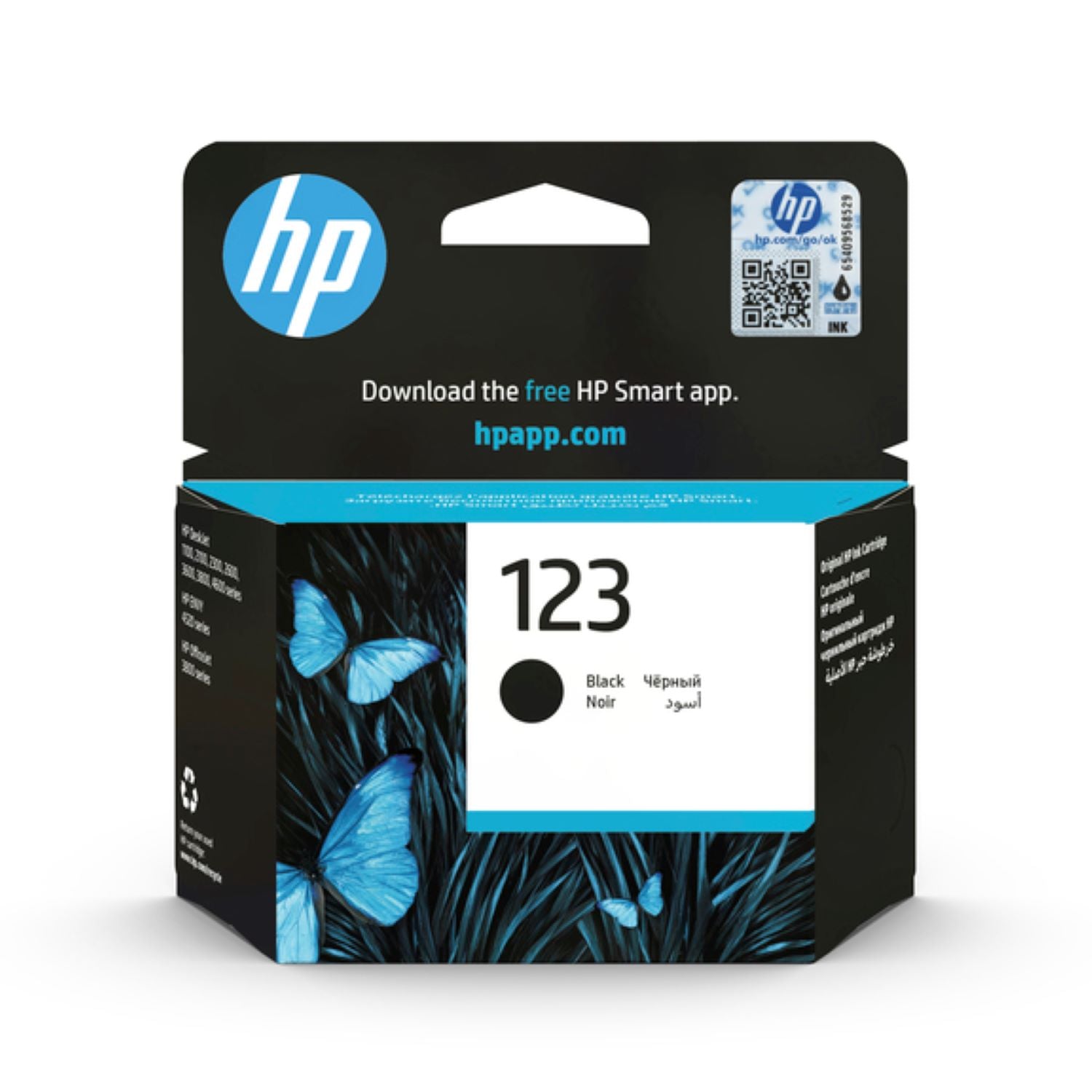 HP 123 Original Black Ink Cartridge For HP Deskjet 1100 2100 2300 2600 3600 3800 4600 Series HP Envy 4500 S...