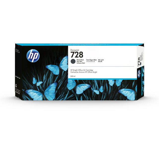 HP 728 300ml Original Matte Black Ink Cartridge For T7 830