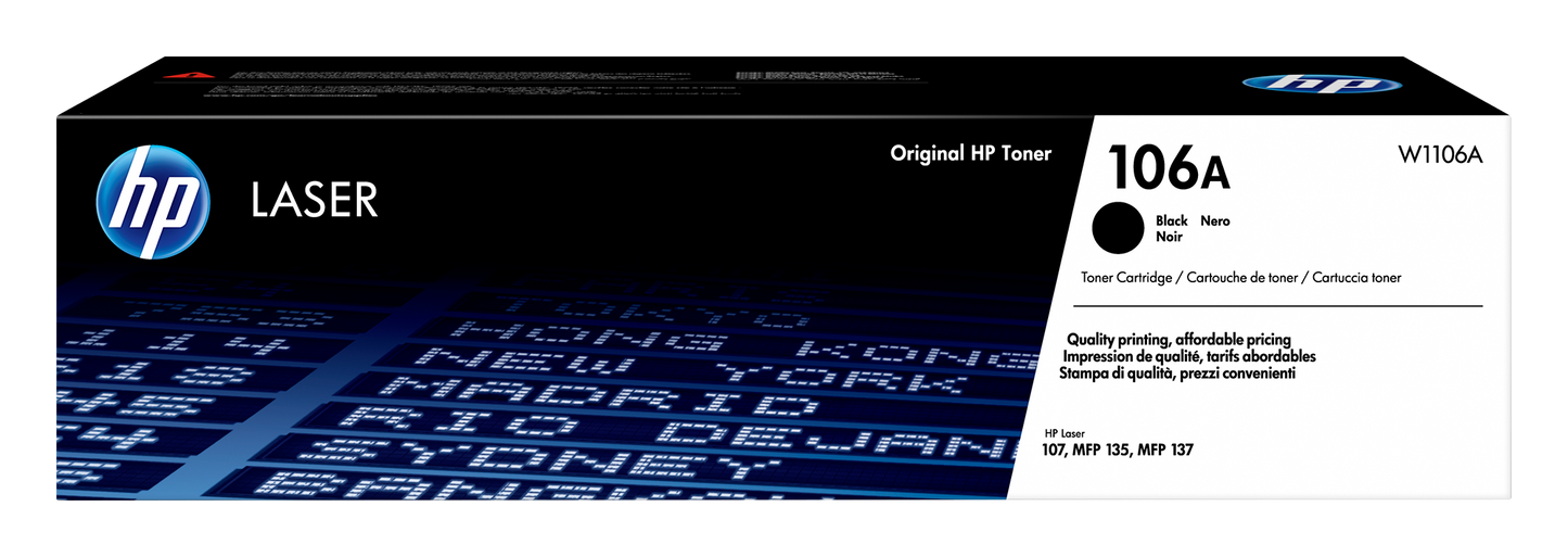 HP 106a Original Black Laserjet Toner For HP Laser107 Mfp 135 Mfp 137