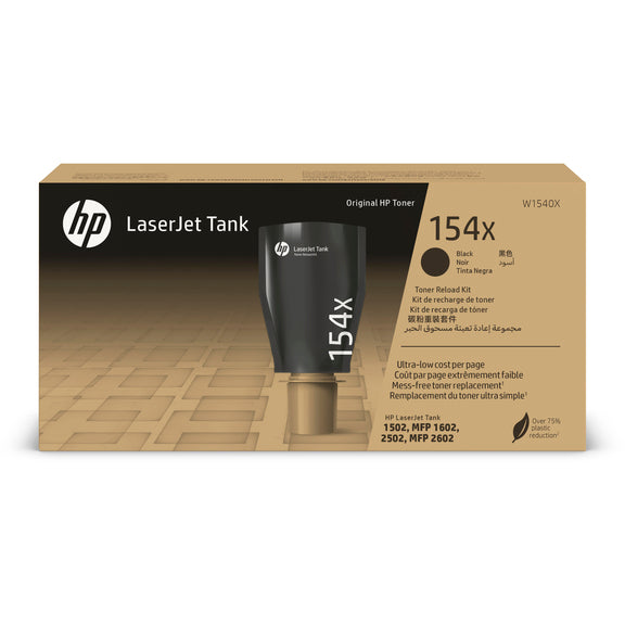 HP 154x Original Black Laserjet Toner Reload Kit For HP Laserjet Tank 1502 2502; Mfp 1602 2602