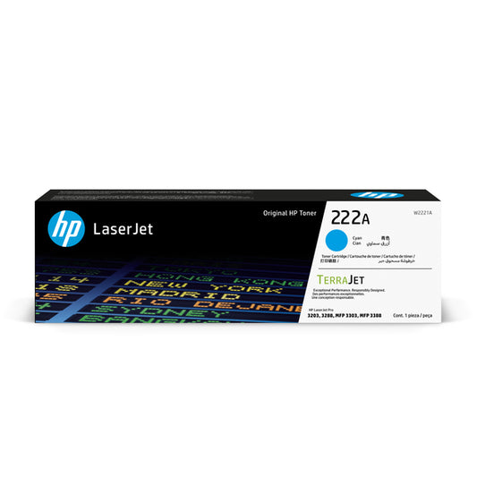 HP 222a Original Cyan Laserjet Toner Cartridge For HP Laserjet Pro 3203 3288 Mfp 3303 Mfp 3388