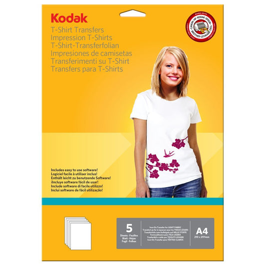 Kodak Inkjet Iron Paper On For Light Textiles 10 Sheets A 4