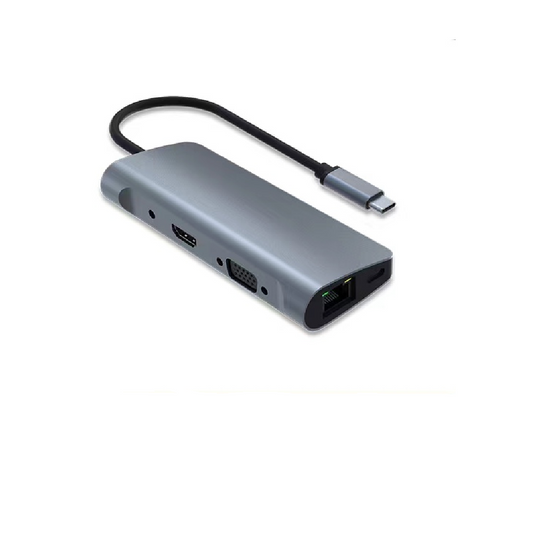Type-c To VGA USB X 2 Type-c Lan ethernet Adapter Includes HDMIsd Card And Micro Sd Reader