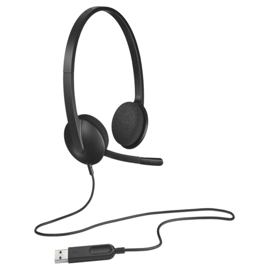 Logitech H340 USB Computer Headset - Black - USB - N a - Emea - Lang Set 936